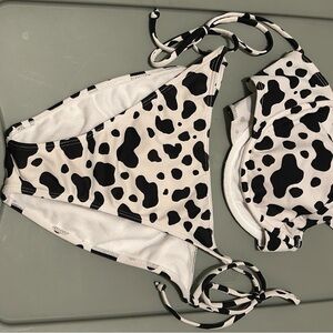 Kendall and Kalie Bikini set animal print black and white bikini set M Preowned